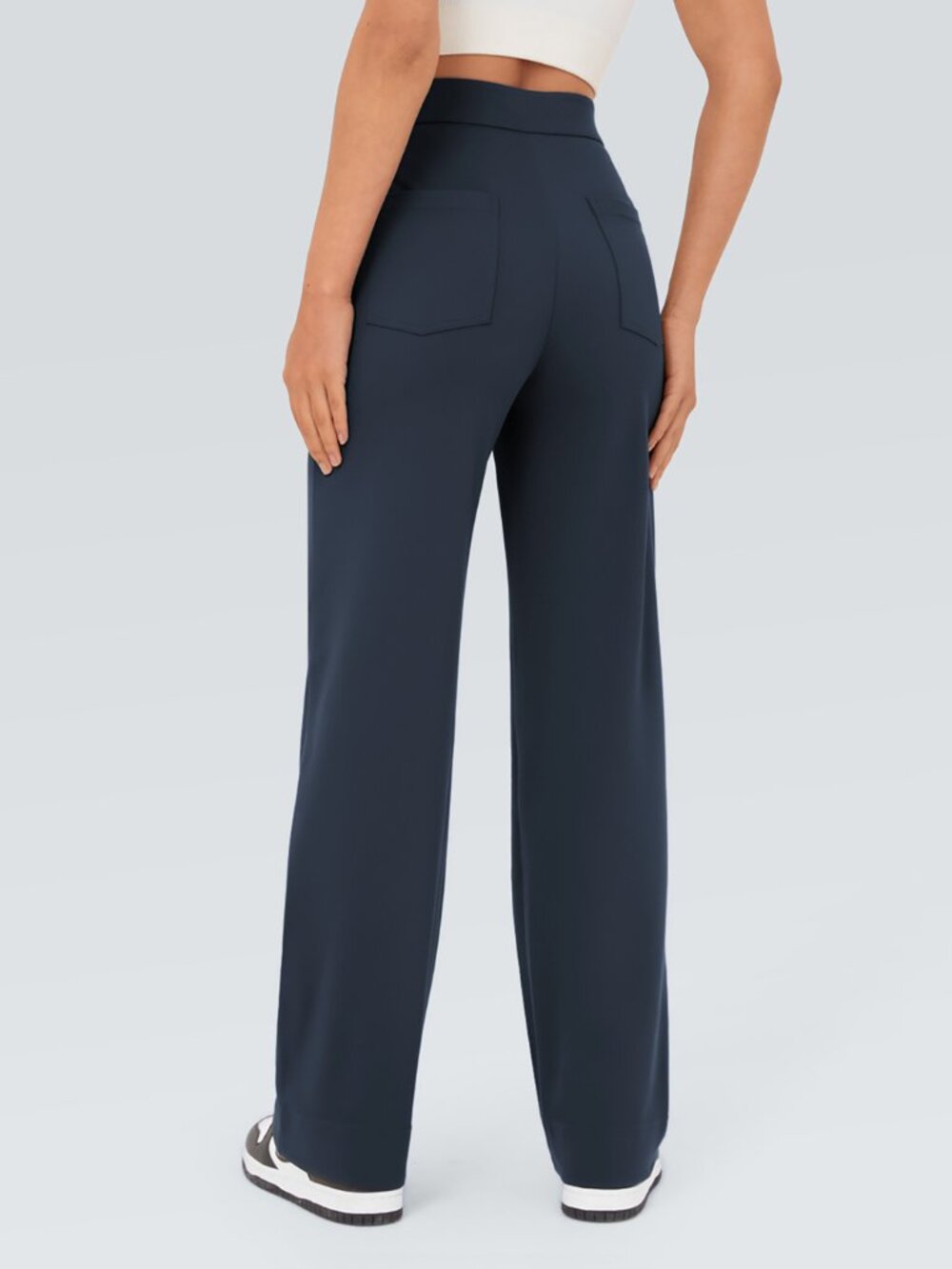 Halara DayStretch High Waisted Pockets Straight Leg Casual Pants Large #A3237 - Picture 7 of 10